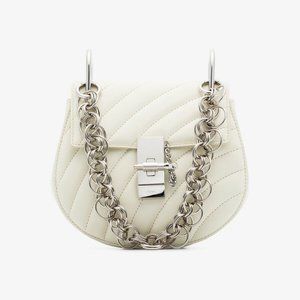 Chloe Mini Quilted Bijou Drew Calfskin Leather Convertible Shoulder Bag